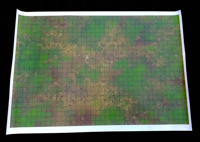 Durable 2x3ft Gaming Mat with 1 Inch Battle Grid for Tabletop | Etsy