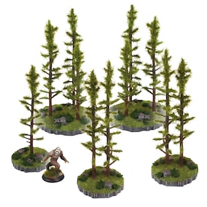 Pine/Fir Tree Set | 4-6 Inch RPG & Wargame Terrain