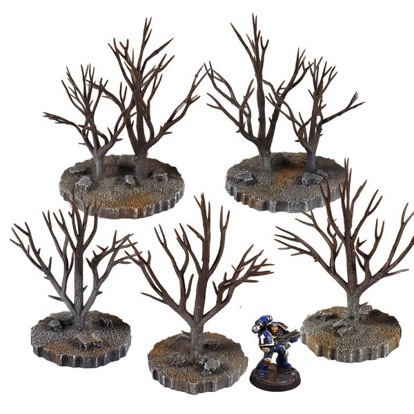 Dead/Bare Tree Set | 3-5 Inch Deciduous RPG & Wargame Terrain