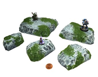 Mossy Stacking Hills | Wargaming Terrain for RPGs, TTRPGs, Warhammer & Model Scenery