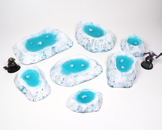 Handmade Ice Melt Pools: RPG and Wargaming Terrain - Warhammer, D&D