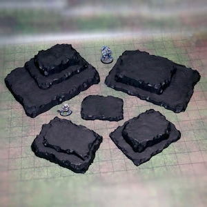 Stackable Modular Hills | Unpainted Primed Terrain for RPGs & Wargames