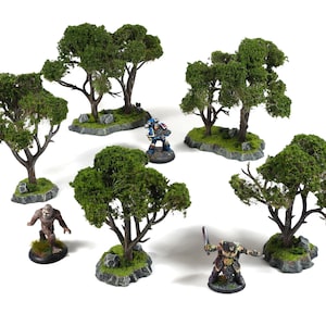 Handmade Forest Tree Terrain: Tabletop RPG & Wargaming Scenery