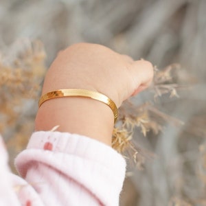 Baby bracelets- Herringbone chain- snake chain-gifts for kids- keepsake jewelry- gifts for baby girl- gold bracelets- personalized bracelet