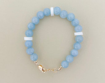 Baby blue bracelet- stone bracelets- baby bracelets- blue bracelet- Easter bracelet- gifts for girls- girl jewelry-