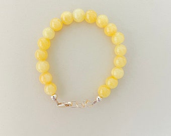 Baby bracelet- yellow stone- gifts for kids- Easter gifts- Easter basket fillers- mom and me jewelry- baby shower gifts