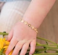 flower chain bracelet, flower bracelet, baby bracelets- mom and me bracelets, girl bracelets, gifts for kids