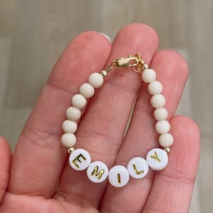 Bracelet bébé bracelet prénom bracelet personnalisé bracelet gold filled cadeaux bébé bijoux femme bijoux fille cadeau personnalisé image 10