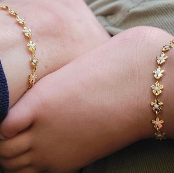 Baby Anklet Girl Flower Anklet Kids Anklet gold Anklet chain Anklet anklet for Women toddler Anklet anklet toddler Jewelry baby Jewelry Etsy UK