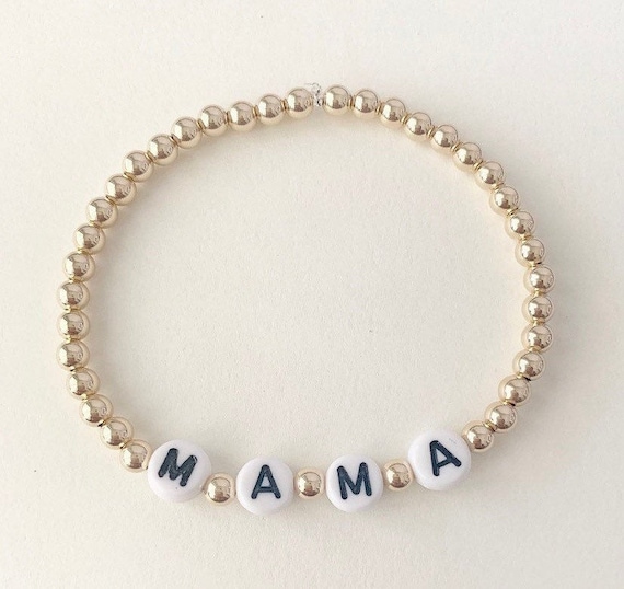 Gold Mama Bracelet, Mom Bracelet, Gold Mom Bracelet- Mama Gold