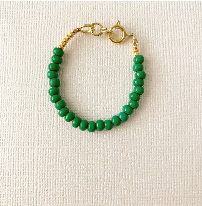 Baby bracelet LUCKY CHARM st Patricks day bracelet holiday image 0