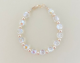 Baby bracelet- twinkle- toddler bracelet- mama bracelet- crystal- gold filled bracelet- baby girl accessory- baby girl gift