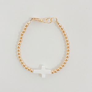 Handmade Gold Cross Bracelet