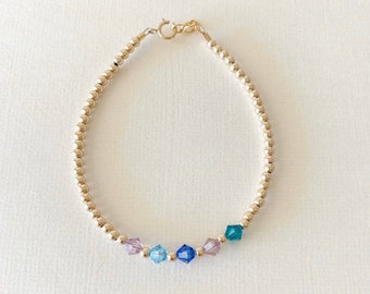 BIRTHSTONE MAMA BRACELET- birthstone bracelet, mama gift, mothers day gift,  personalized bracelet, gold-filled birthstone bracelet, birth