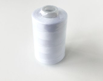 3000 Yards White Cone Thread Serger, Polyester Sewing  Thread, Sewing Notions, Spools of Thread, Haberdashery