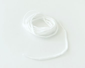 Face Mask Round Elastic, 1/8 Inch White Round Elastic By The Yard, DIY Sewing Face Mask Sewing Supplies, Soft Stretch Elastic, Haberdashery