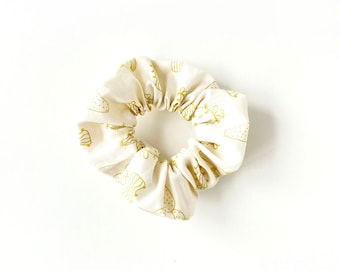 Cactus Print Hair Scrunchie, Cotton Scrunchies, Fabric Hair Elastics, Hair Accessories Scrunchy, Soft Scrunchie, Hair Accessory Ties