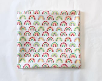 Rainbow Print Cotton 100 Percent, Sewing Fabric, 100% Cotton Quilting Material, Fun Cute Print Fabric, LGBTQ+