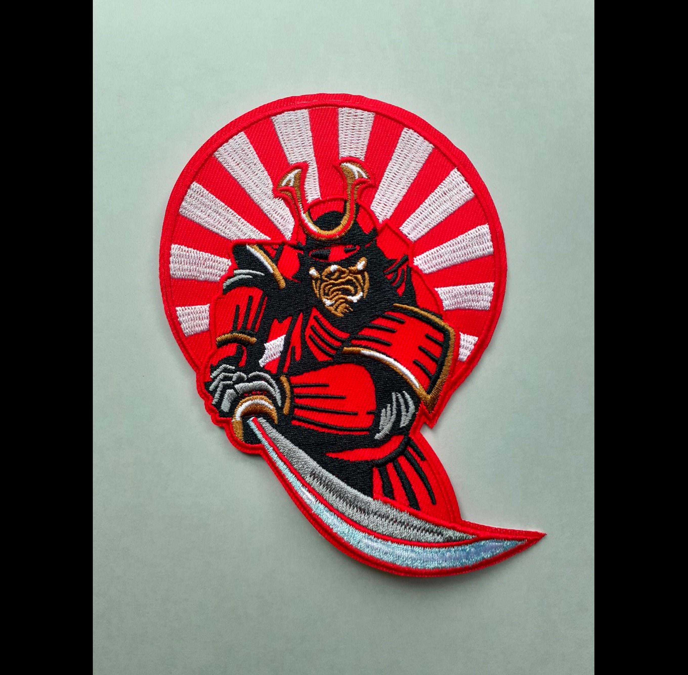 Samurai IronOn Patch Japanese Warrior Ninja Sword Japan Etsy