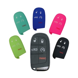 Key Fob Keyless Entry Rubber Remote Cover Fits Chrysler Dodge Jeep Challenger Charger 2018 2019 2020 2021 2022 2023 2024 2025 part# DDGA76N
