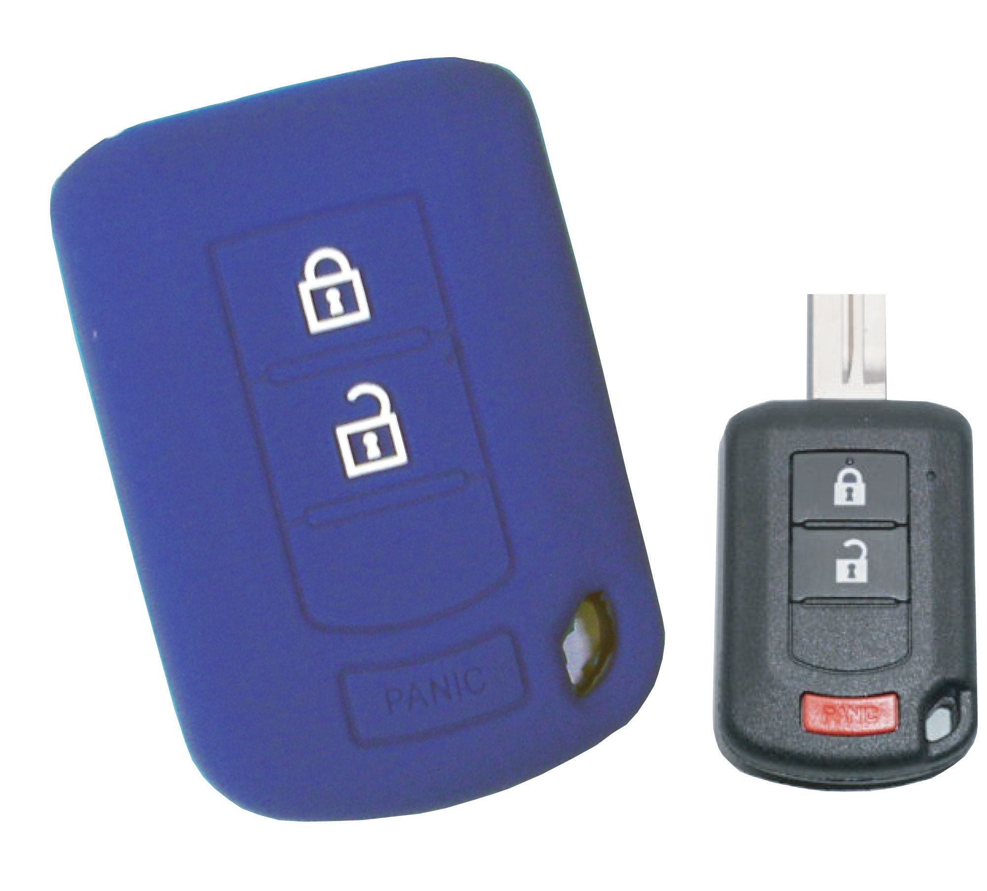 2 Pack Keyless Entry Remote Key Fob Shell Case For Mitsubishi Outlander 2007-2015