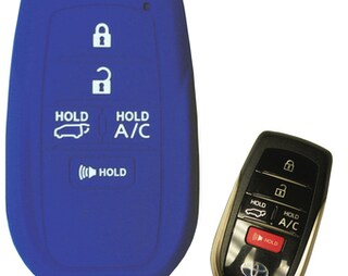 Custodia In Pelle Per Chiave Auto Toyota - 3 Tasti, Colore Rosa - Compatibile Con Camry, RAV4, Hilux, Prado E Altri
