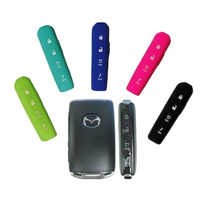 Keyless Entry Remote Rubber Key Fob Cover Fits Mazda 2019 2020 2021 2022 2023 2024 2025 Clicker Beeper Skin part# MZDAM34N