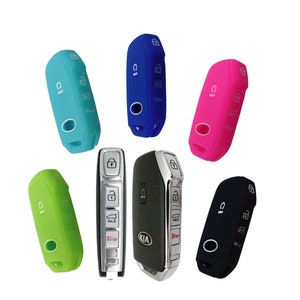Keyless Entry Key Fob Silicone Rubber Remote Cover Fits Kia with Remote Start Forte K5 Soul Telluride 2020 2021 2022 2023 part# HYKIK175N