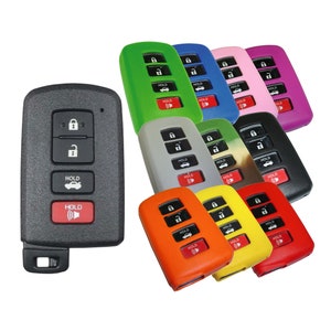 Keyless Entry Remote Rubber Key Fob Cover Toyota Avalon Camry Corolla Highlander RAV part# TYOTAG104