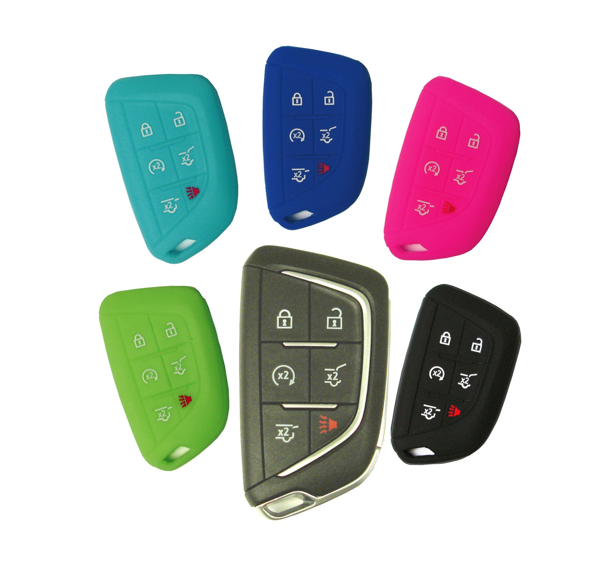 Keyless Entry Key Fob Remote Rubber Cover Fits Cadillac Escalade 2021 2022 2023 2024 2025 part# GMC196N
