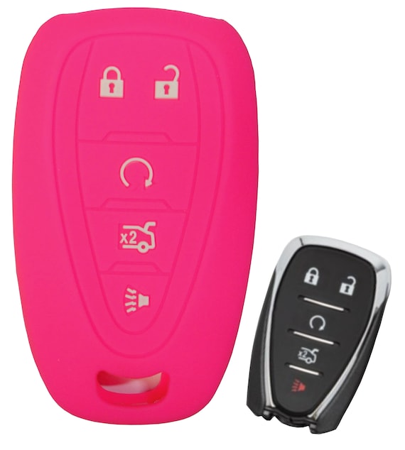 Red Rubber Keyless Entry Remote Key Fob Case Skin Cover for Chevrolet Colorado 