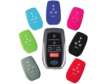 2-Pack Toyota Keyless Entry Remote Rubber Key Fob Cover For RAV4 Prime BZ4X Solterra (2021-2026) TYOTAG165N