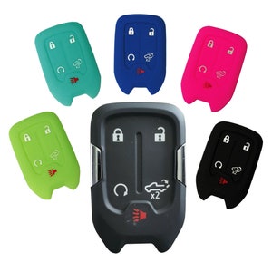 Keyless Entry Key Fob Silicone Rubber Remote Cover Fits GMC 2019 2020 2021 2022 2023 Sierra Terrain Acadia #GMC155N