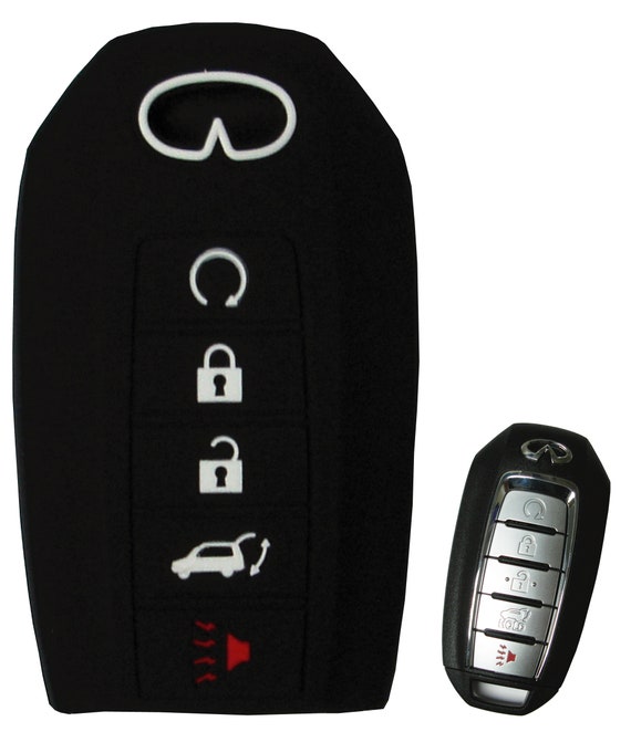 Keyless Entry Remote Rubber Key Fob Cover for Infiniti QX60 2019 2020 2021  2022 2023 Part INFINE85N 