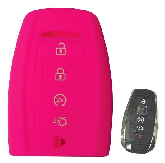 2-Pack Rubber Key Fob Cover Case For 2017-2019 Ford Fusion Remote - Black