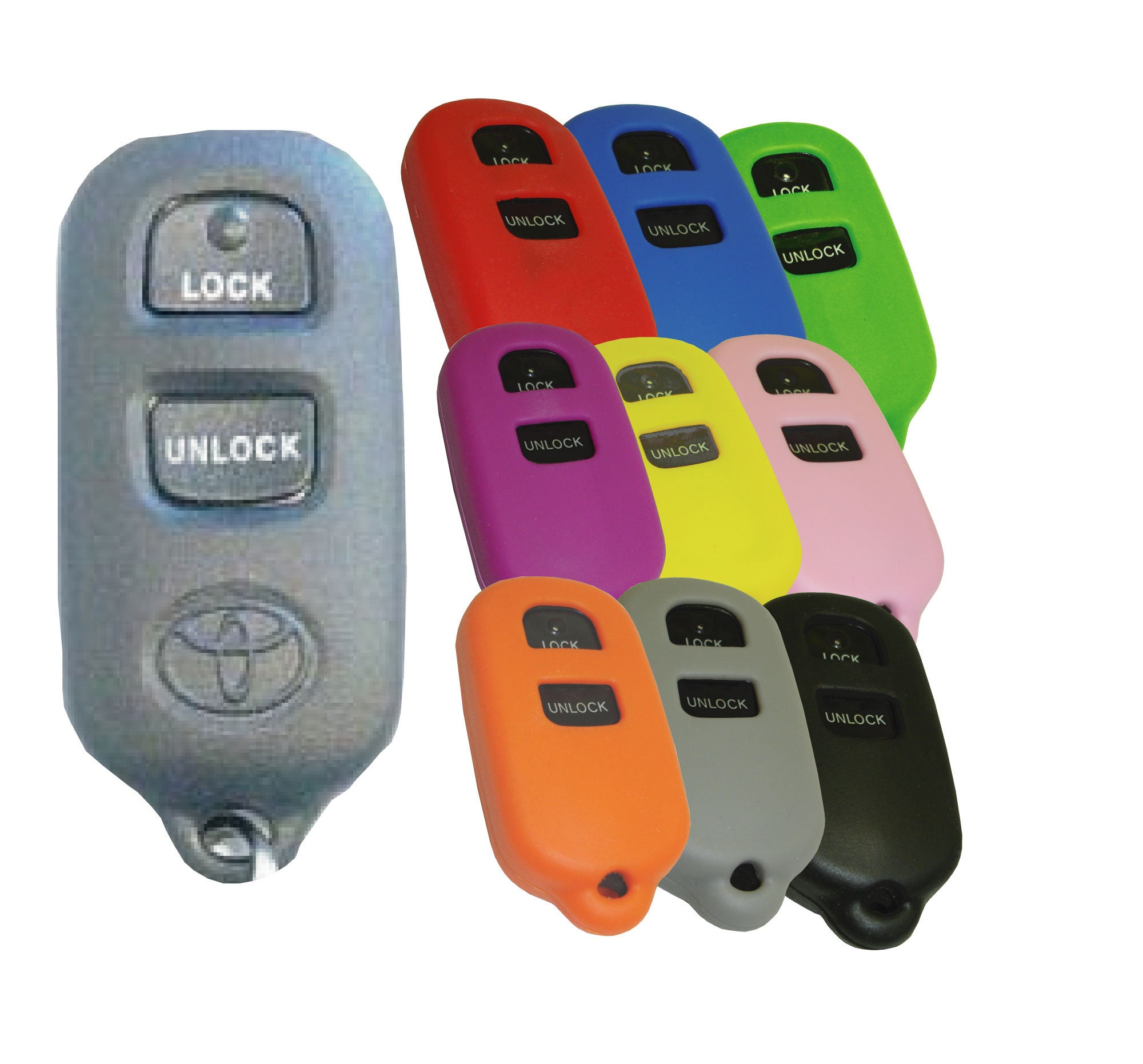 ACROPIX Keyless Entry Case 6 Key Button Key Fob Shell Cover