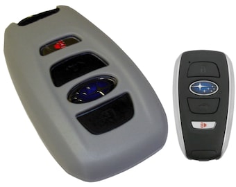ontto Guscio Cover per Chiave Telecomando Auto per Subaru BRZ Forester Impreza STI WRX XV Crosstrek Legacy Outback 2015-2018 Coprichiave in TPU Morbida Custodia Protettivo Portachiavi 4 Tasti-Argento