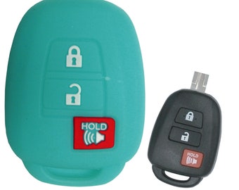 Toyota Keyless Entry Remote Rubber Key Fob Cover For RAV4 Highlander Prius (2013 2023) TYOTAG153N