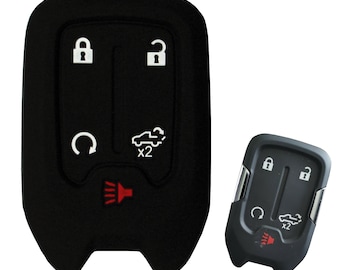 Chevrolet Silverado Keyless Entry Remote Silicone Rubber Key Fob Cover (2019-2022)  GMC136N