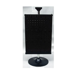 2 Sided Plastic Black Counter Top Peg Board Spinner Rack Display with Hooks #ctd48black
