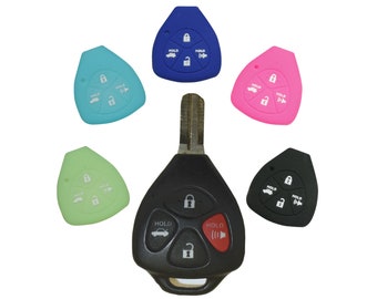 2-Pack Toyota Keyless Entry Remote Rubber Key Fob Cover For Toyota Yaris Camry Vibe Venza Matrix Avalon TYOTAG64N
