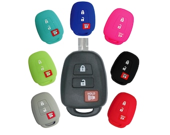 Toyota Keyless Entry Remote Rubber Key Fob Cover For RAV4 Highlander Prius 4Runner Tundra Tacoma (2018-2023) TYOTAG153N
