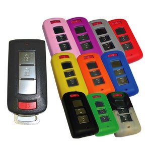 Keyless Entry Remote Rubber Key Fob Cover Fits Mitsubishi Lancer Mirage Outlander part# MITP14