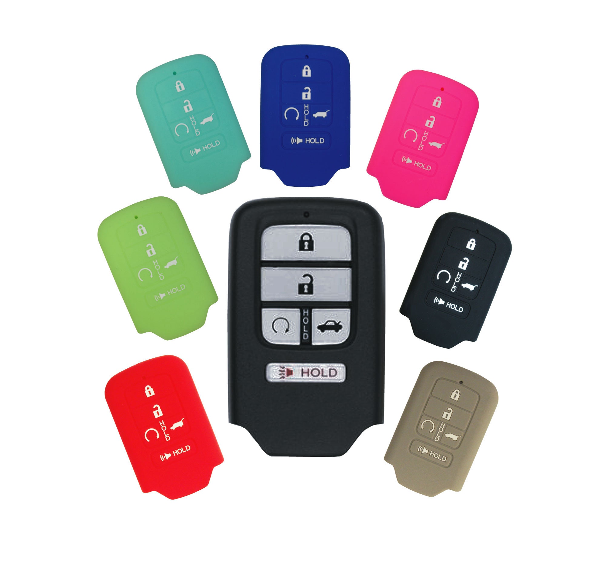 Keyless Entry Key Fob Rubber Remote Cover Fits Honda Civic Accord Pil…