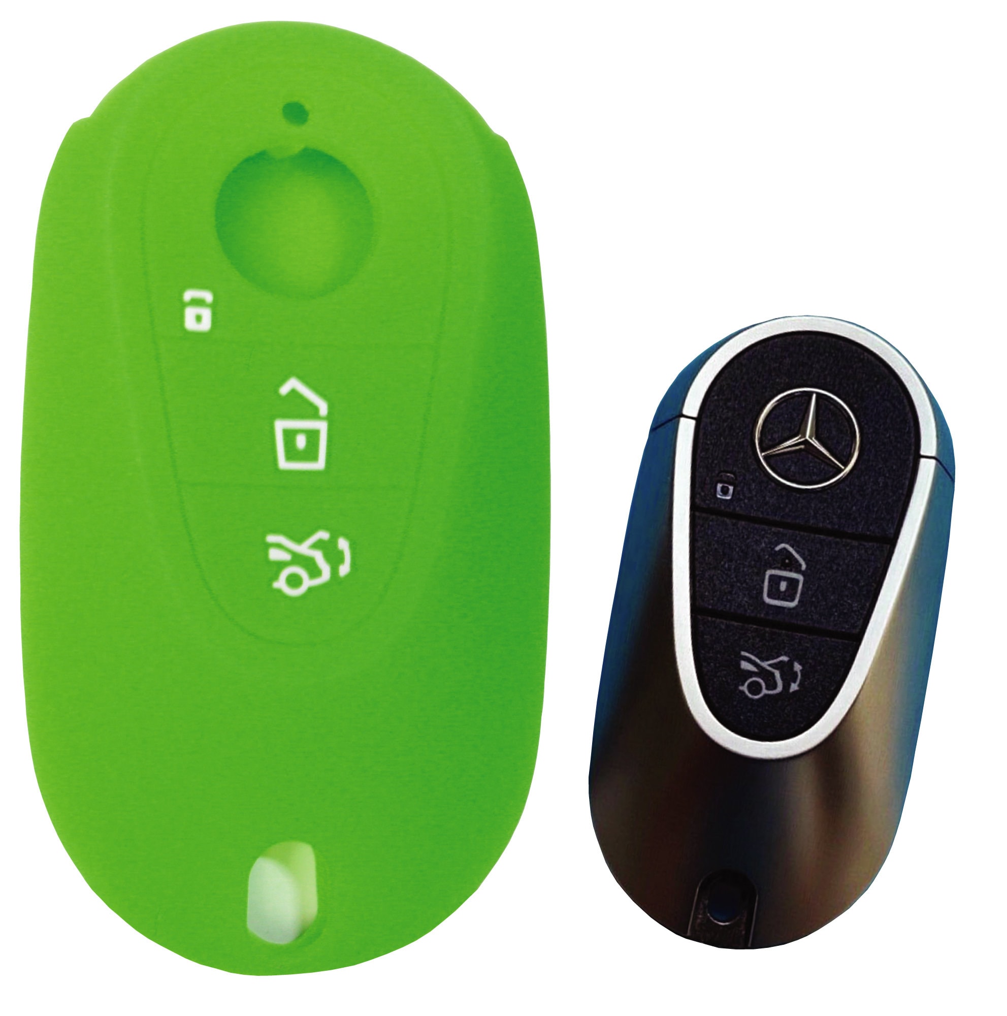 Cover In Silicio Per Chiave Auto Mercedes Classe A - A180, A200, A260 - Telecomando 2 Pulsanti - Guscio Protettivo Morbido