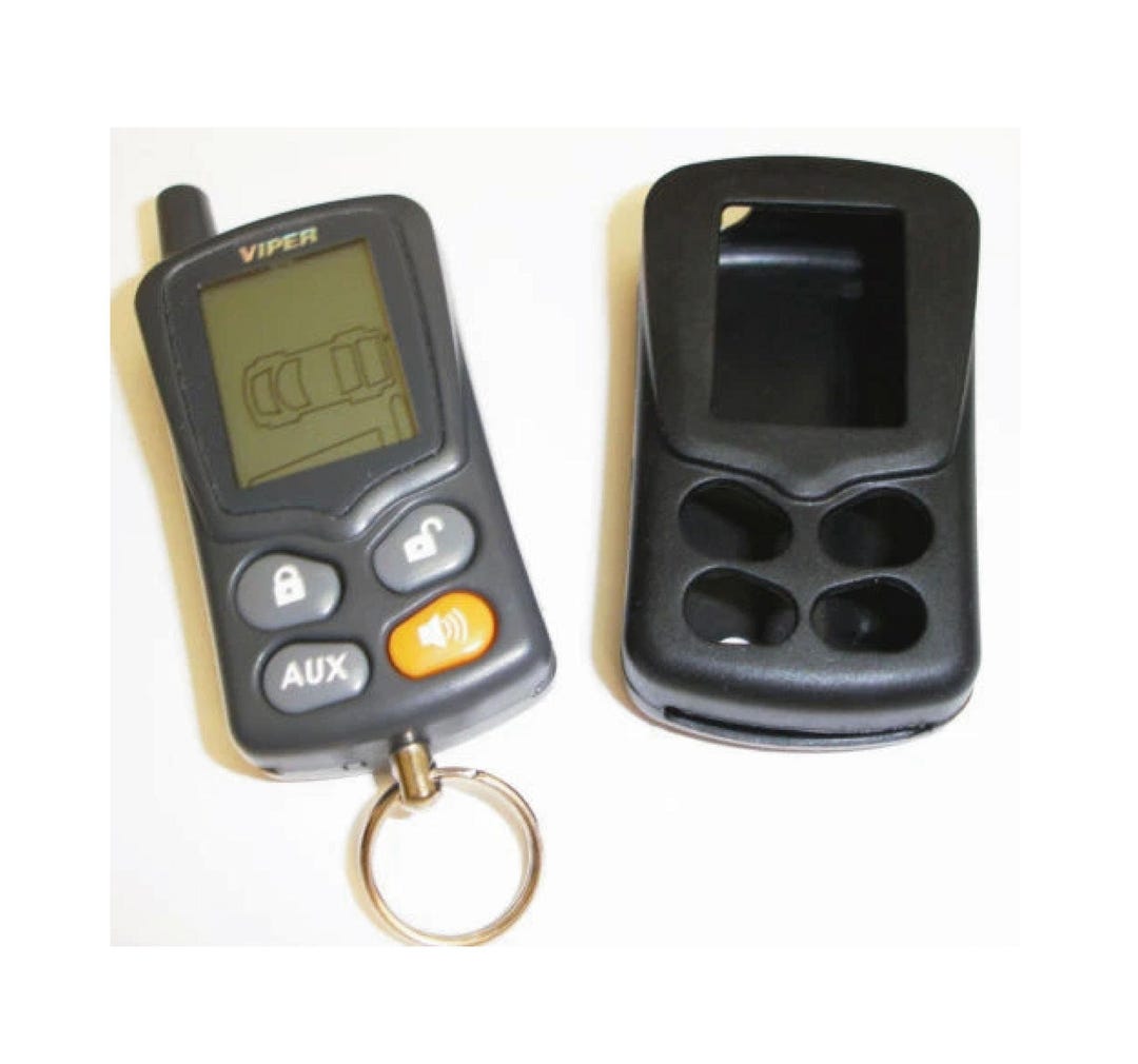 Black Key Fob Silicone Rubber Protective Cover Fits Aftermarket Viper ...