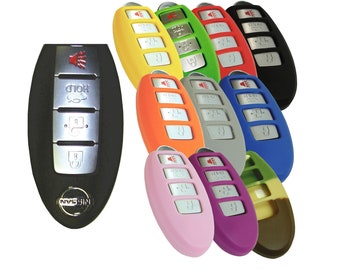 KeyGuardz Keyless Entry Remote Car Key Fob Outer Shell Cover Soft Rubber Protective Case For Nissan Versa Cube CWTWB1U751 KeylessOption KeyGuardz Keyless Entry Remote Car Key Fob Outer Shell Cover Soft Rubber Protective Case For Nissan Versa Cube CWTWB1U751 KeylessOption