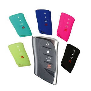 Keyless Entry Key Fob Silicone Rubber Remote Cover Fits Lexus ES 250 ES 350 Glove Skin 2019 2020 2021 2022 2023 2024 2025 part# LXUSI64N