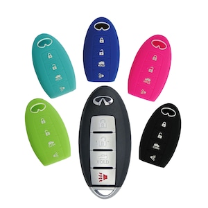 Keyless Entry Remote Rubber Key Fob Cover Fits Infiniti FX G JX M Q QX Skin Case part# INFINE44N
