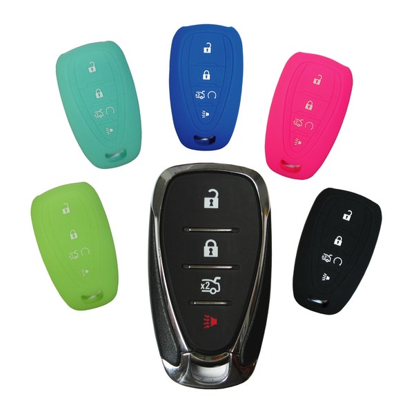 Keyless Entry Key Fob Rubber Remote Cover Fits Chevrolet Blazer Equinox Trailblazer Traverse Malibu Cruze Camaro Sonic part# GMC124N